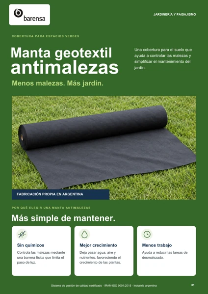 Portada del folleto comercial Barensa